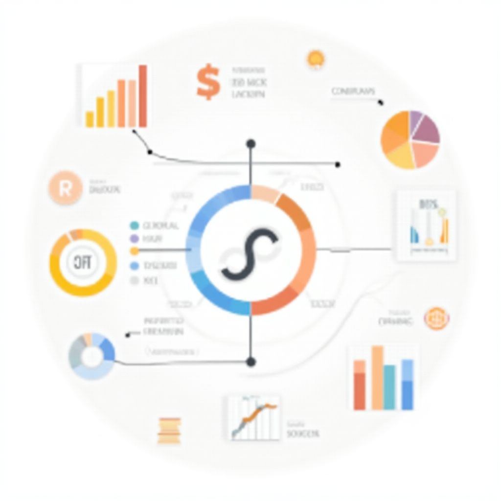 Finansal strateji anlatan infografik